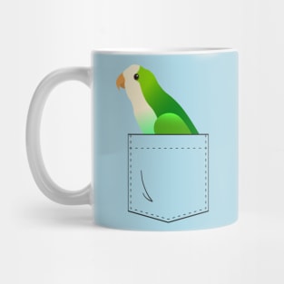 Quaker Parrot Monk Parakeet In Your Front Pocket Mug